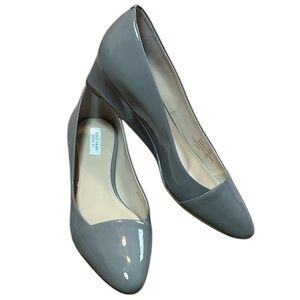 Cole Haan Gray Patent Pointed-Toe Low Heel Pumps